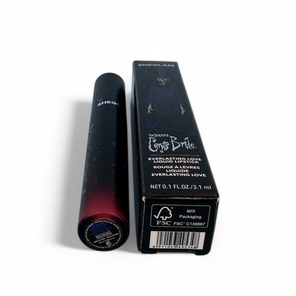 Tim Burton's Corpse Bride Everlasting Love Liquid Lipstick Rosy Cheeks Sheglam - Picture 3 of 6